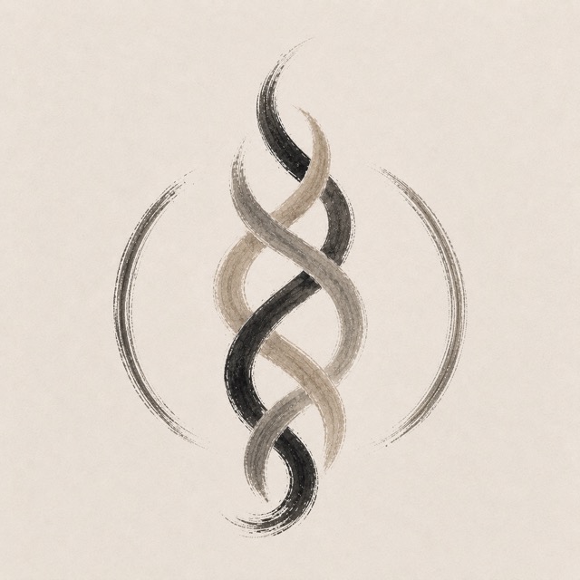 The Human Dojo logo, three braided threads